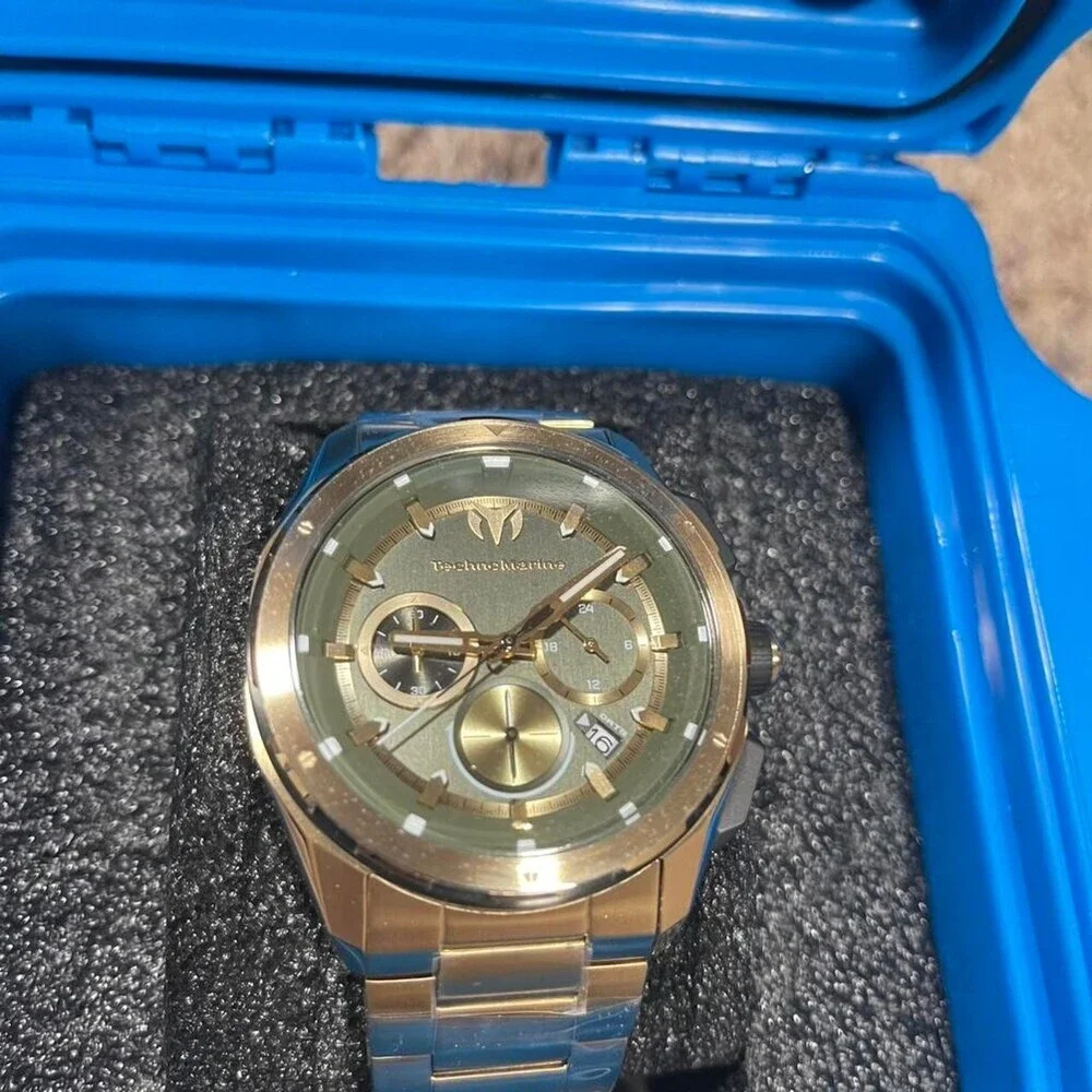 Technomarine Green Gold Watch In 8 Bfa